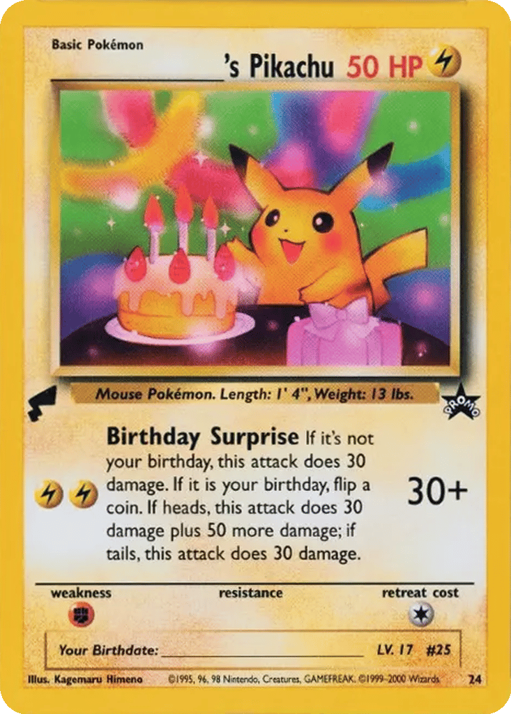 _____'s Pikachu card