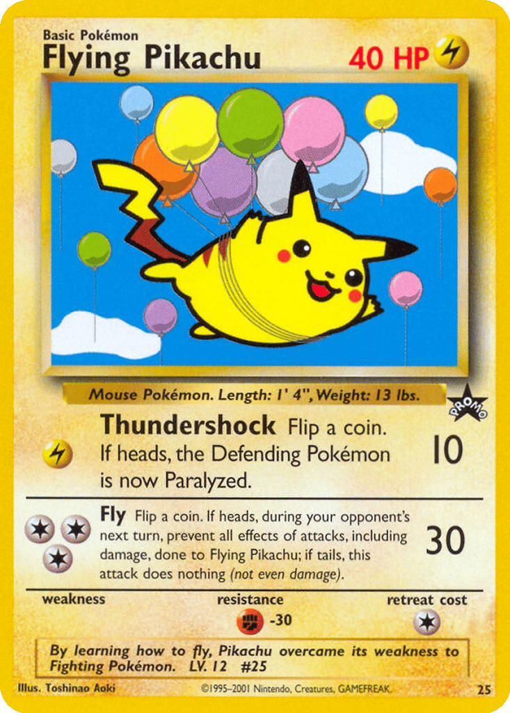 Flying Pikachu card