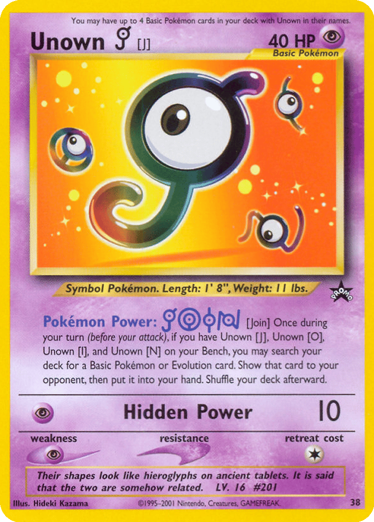 Unown [J] card