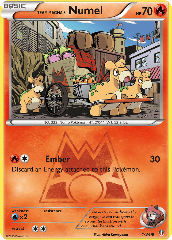 Team Magma's Numel card