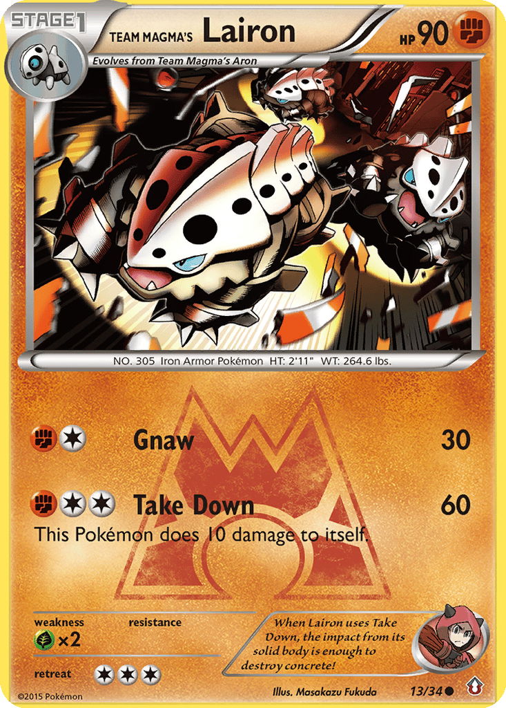 Team Magma's Lairon card