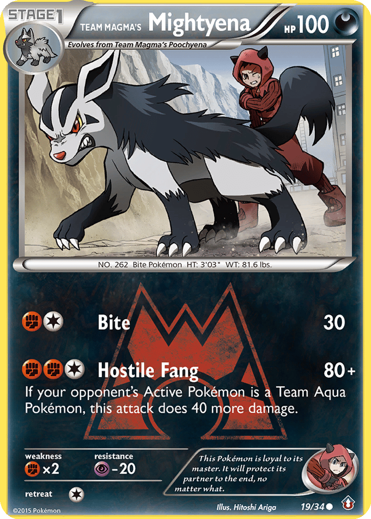 Team Magma's Mightyena card
