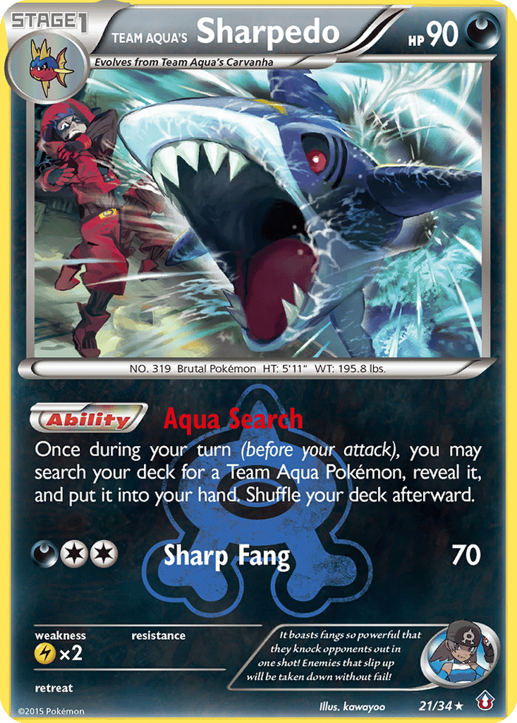 Team Aqua's Sharpedo card