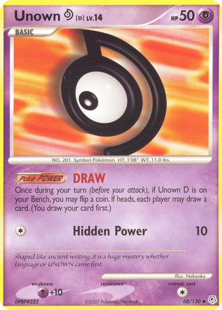 Unown [D] card