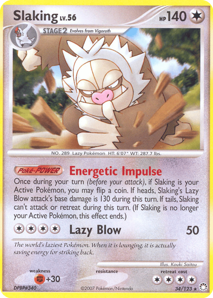 Slaking card