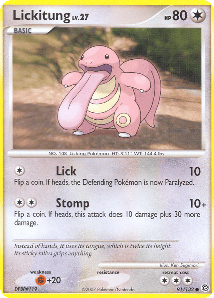 Lickitung card