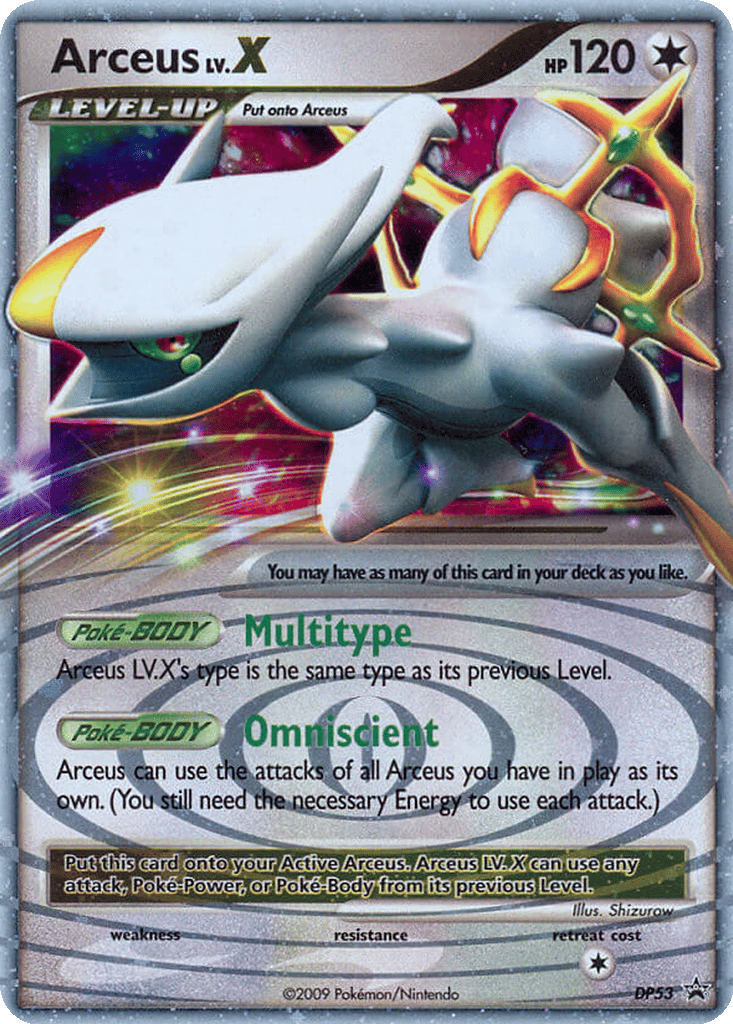 Arceus LV.X card