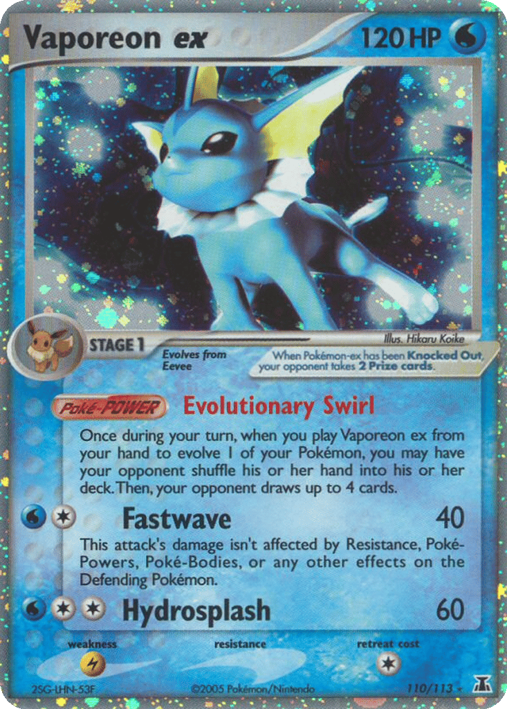 Vaporeon ex card