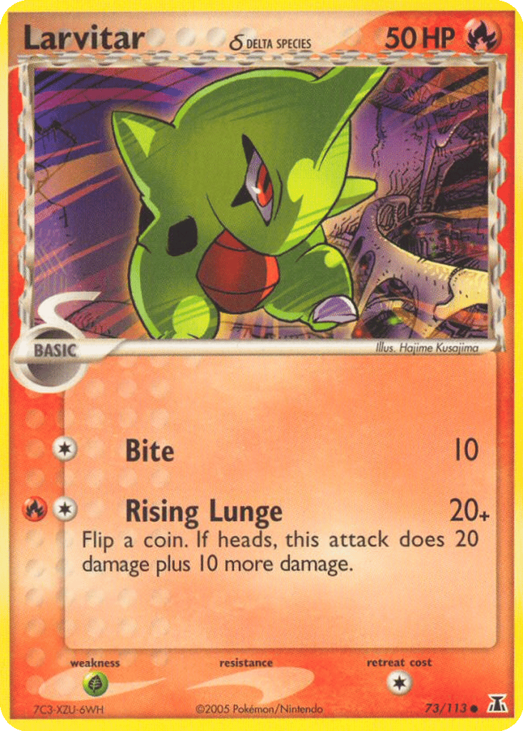 Larvitar δ card