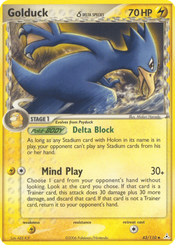 Golduck δ card