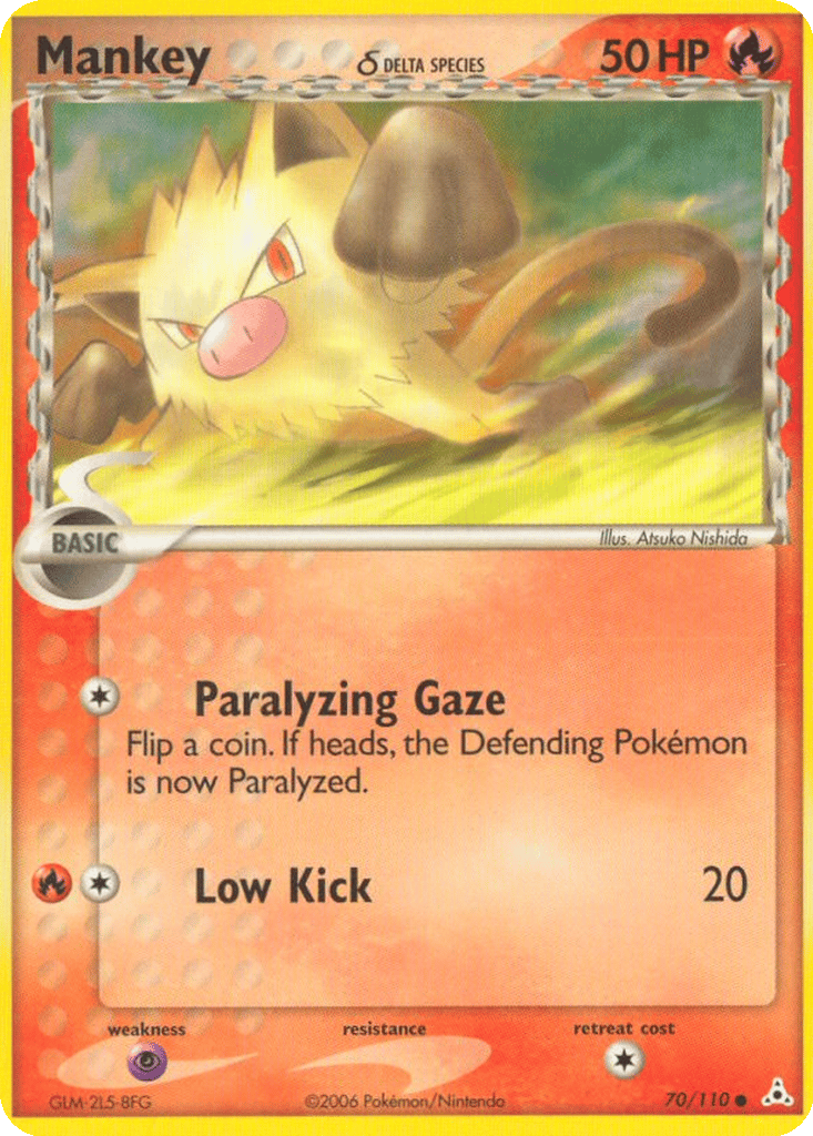 Mankey δ card