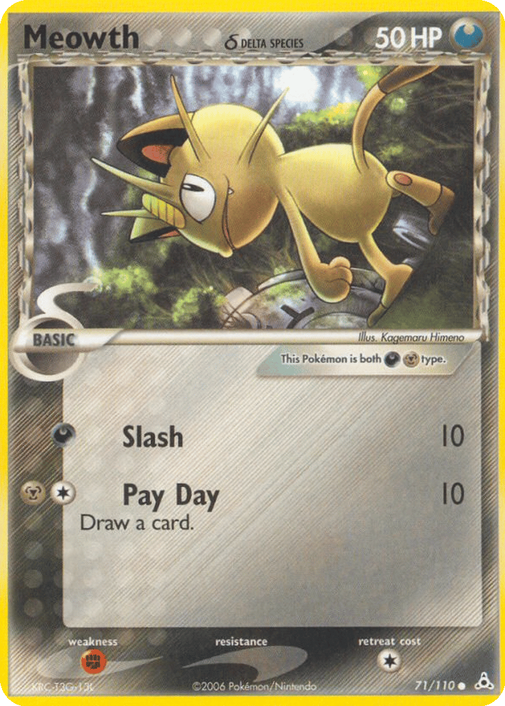 Meowth δ card