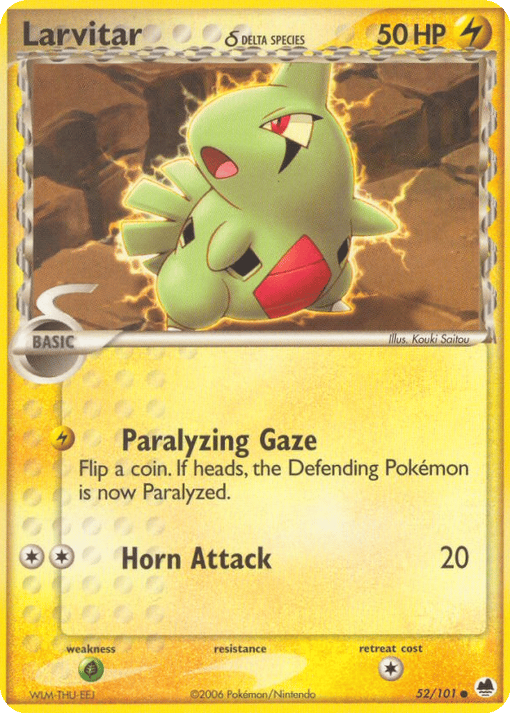 Larvitar δ card