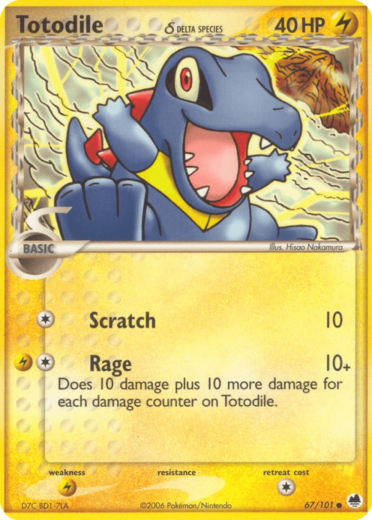 Totodile δ card
