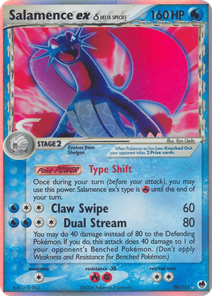 Salamence ex δ card