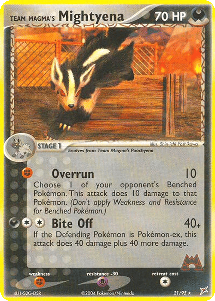 Team Magma's Mightyena card