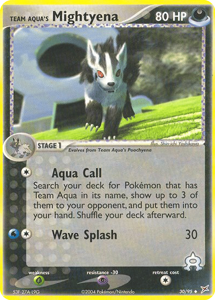 Team Aqua's Mightyena card
