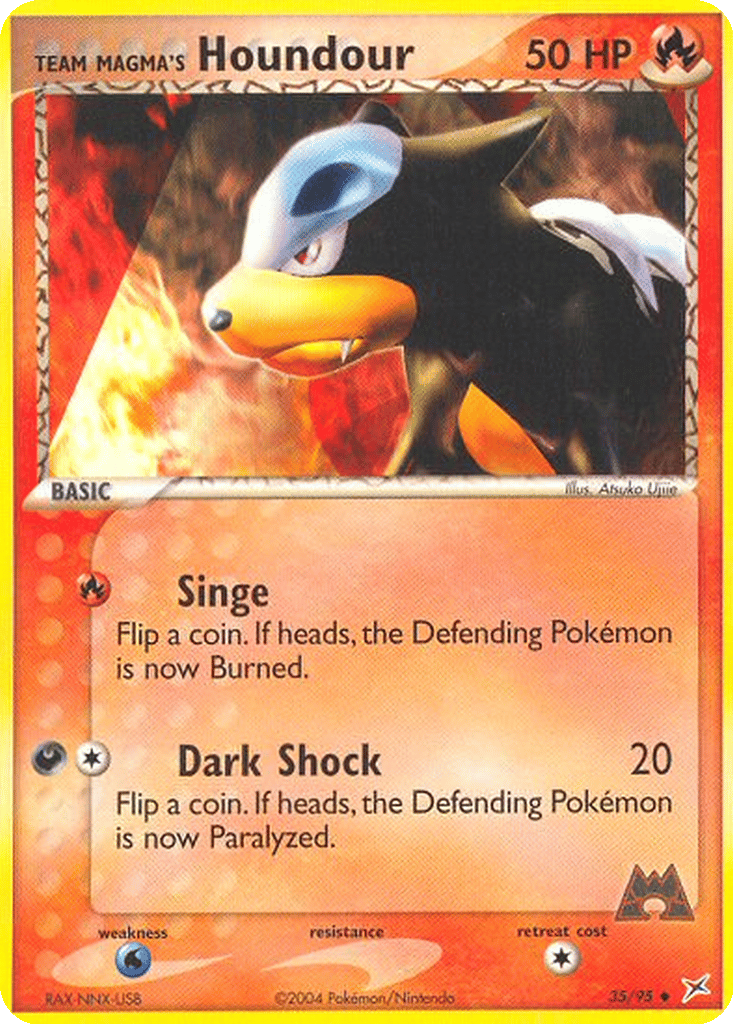 Team Magma's Houndour card