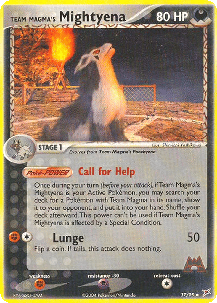 Team Magma's Mightyena card