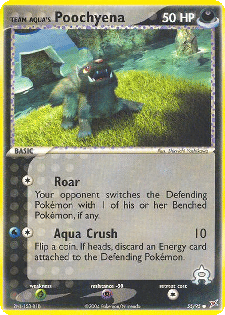 Team Aqua's Poochyena card