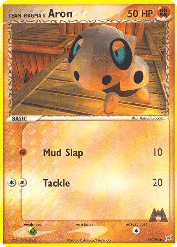 Team Magma's Aron card