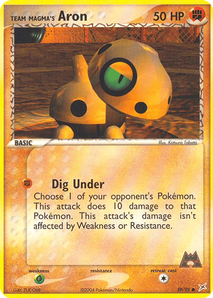 Team Magma's Aron card
