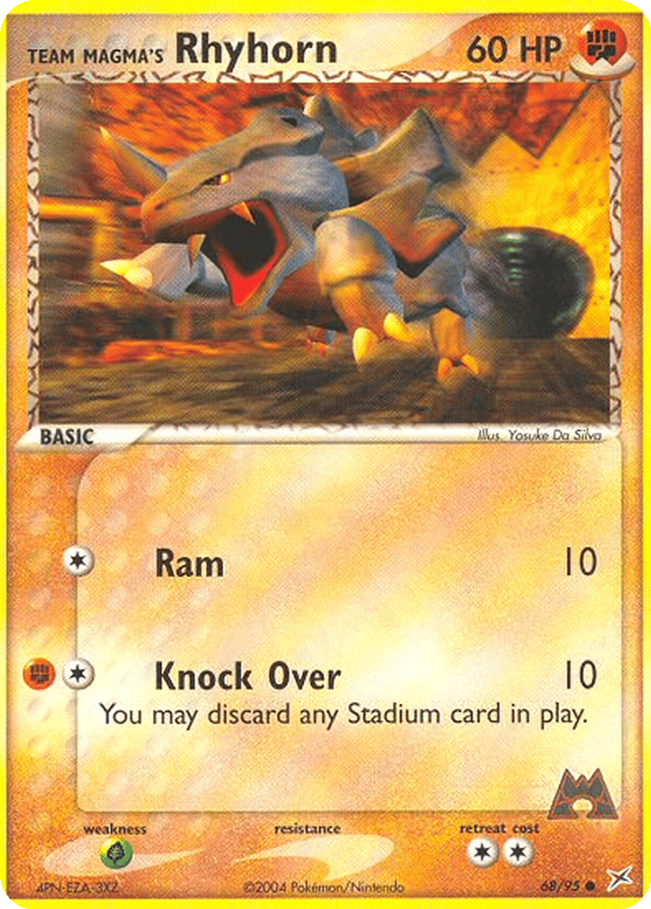 Team Magma's Rhyhorn card