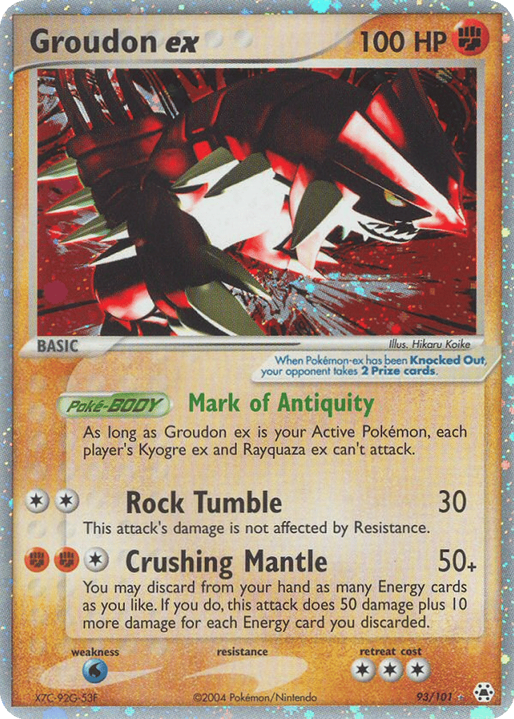 Groudon ex card