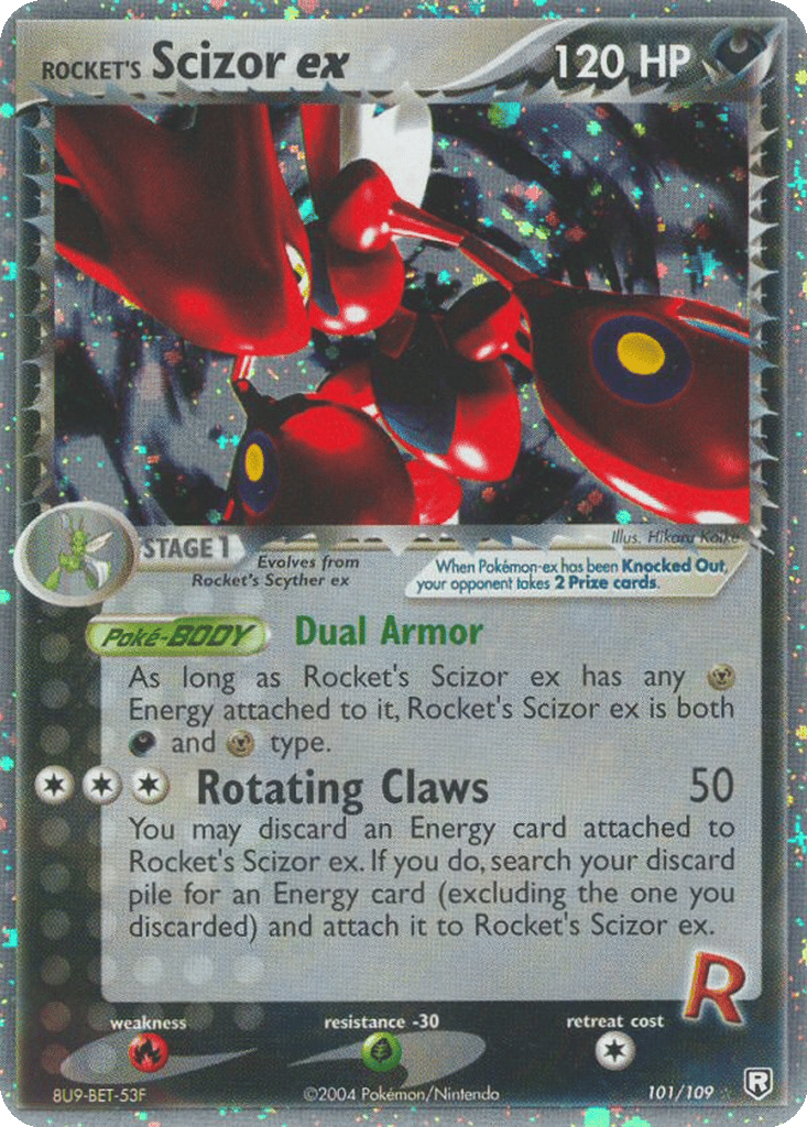 Rocket's Scizor ex card