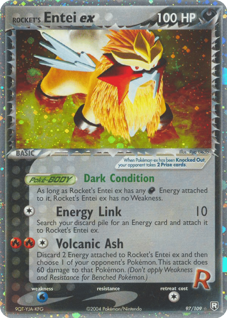 Rocket's Entei ex card