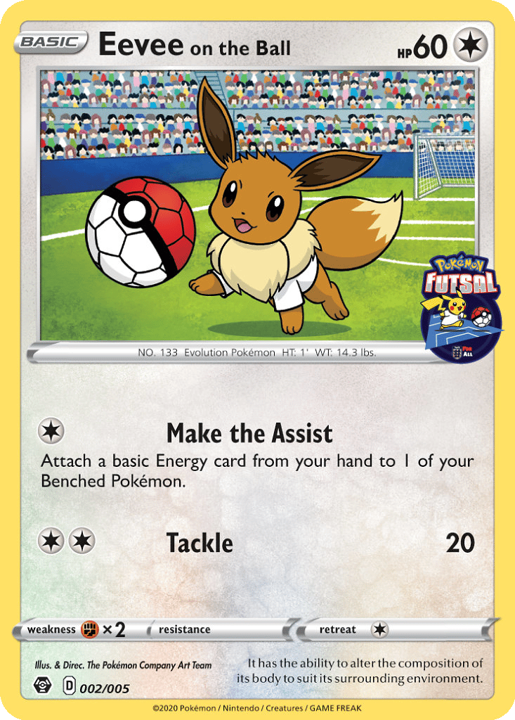 Eevee on the Ball card
