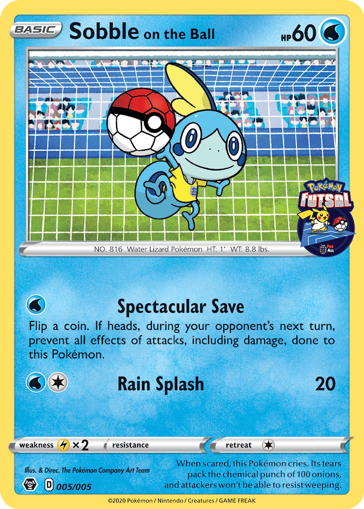 Sobble on the Ball card