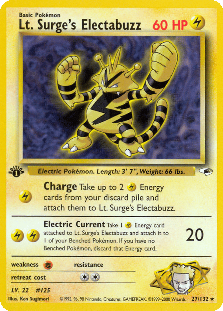 Lt. Surge's Electabuzz card