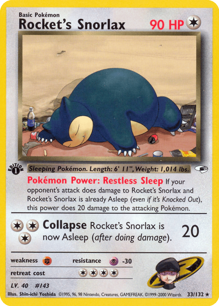 Rocket's Snorlax card