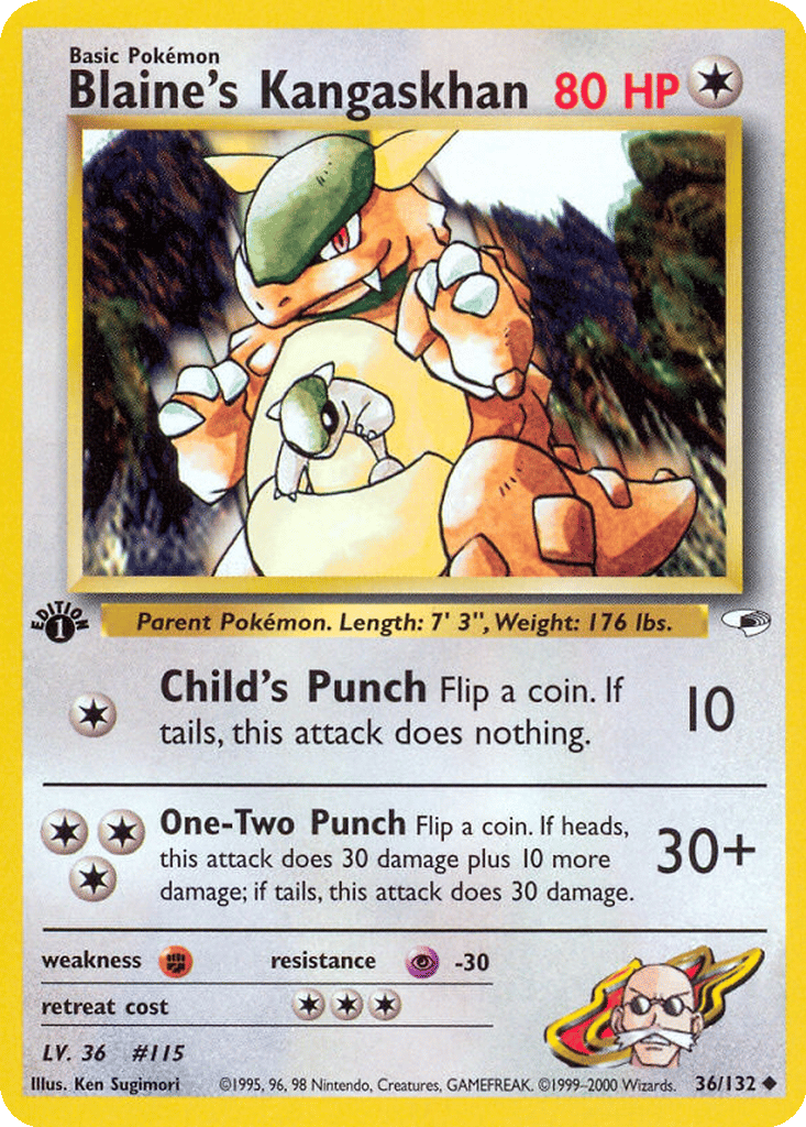 Blaine's Kangaskhan card