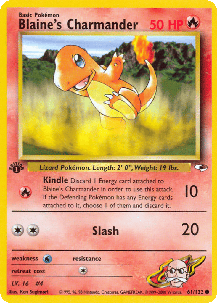 Blaine's Charmander card