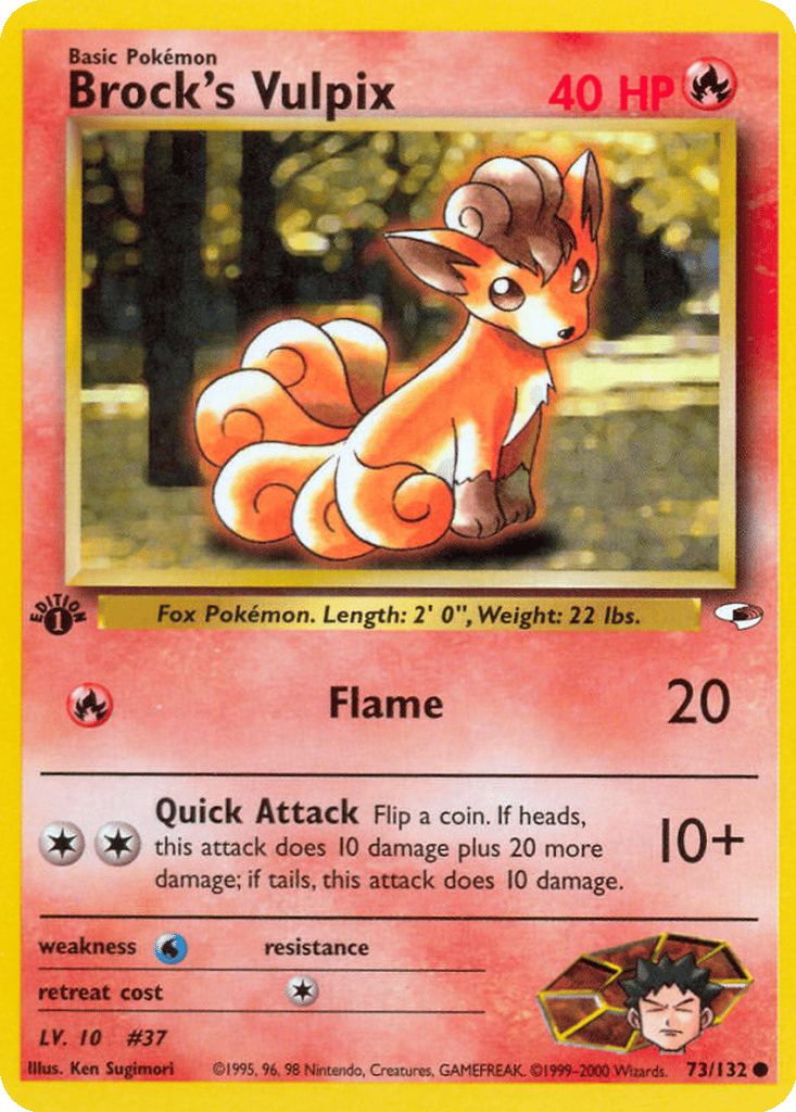 Brock's Vulpix card