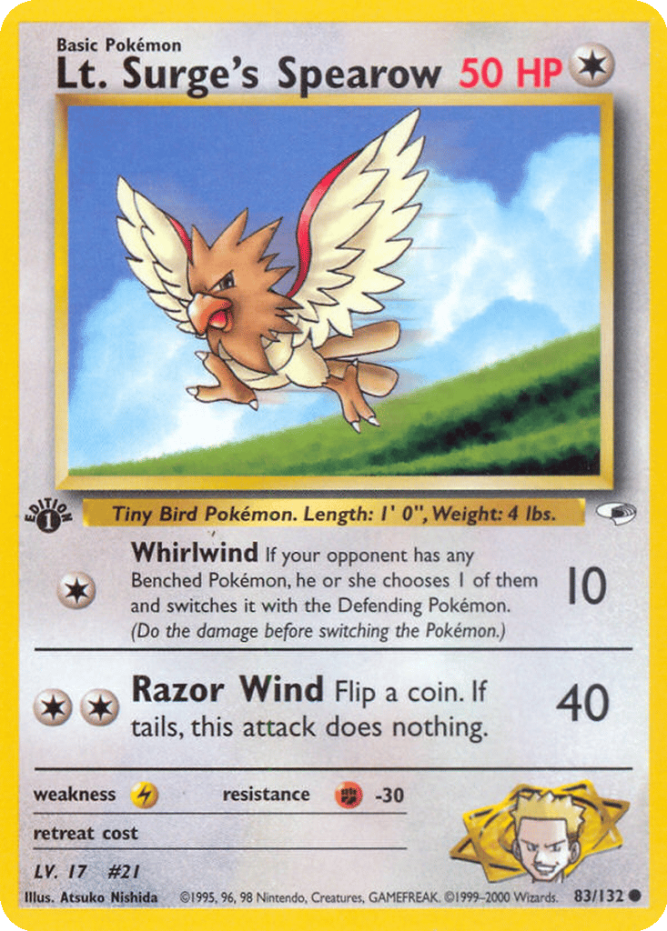 Lt. Surge's Spearow card