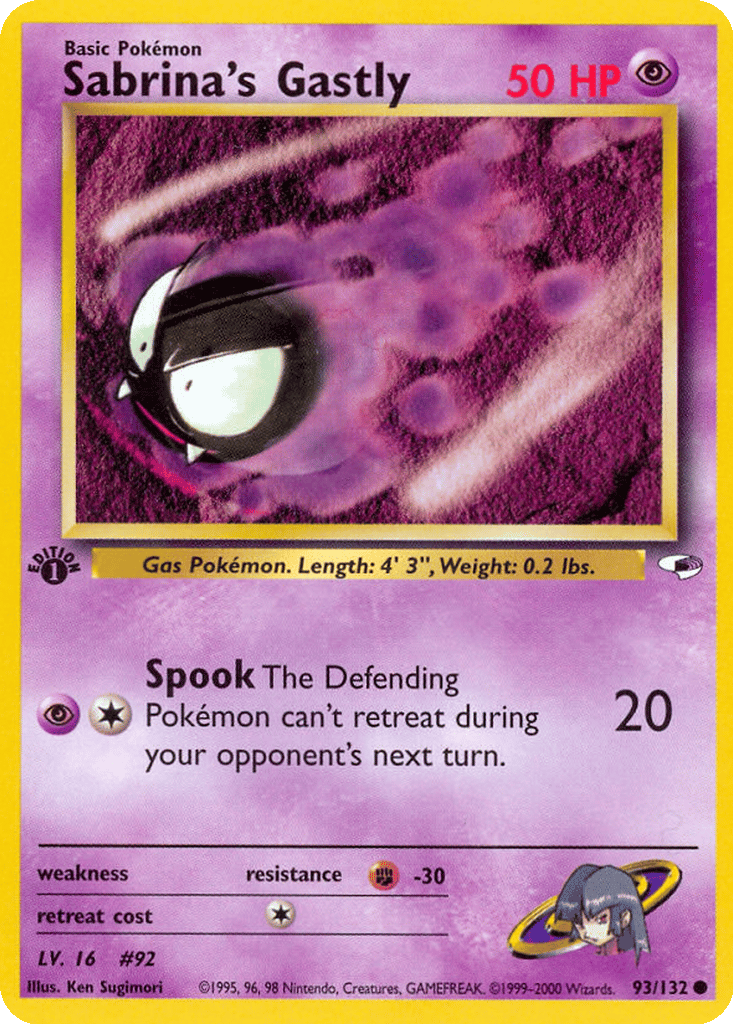 Sabrina's Gastly card