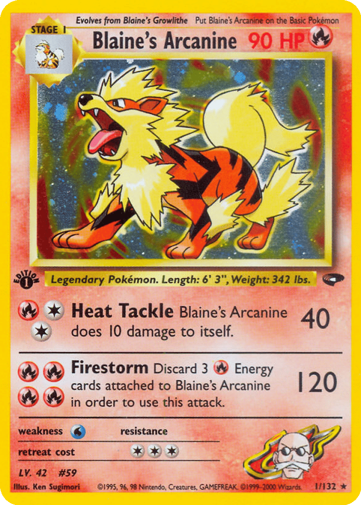 Blaine's Arcanine card