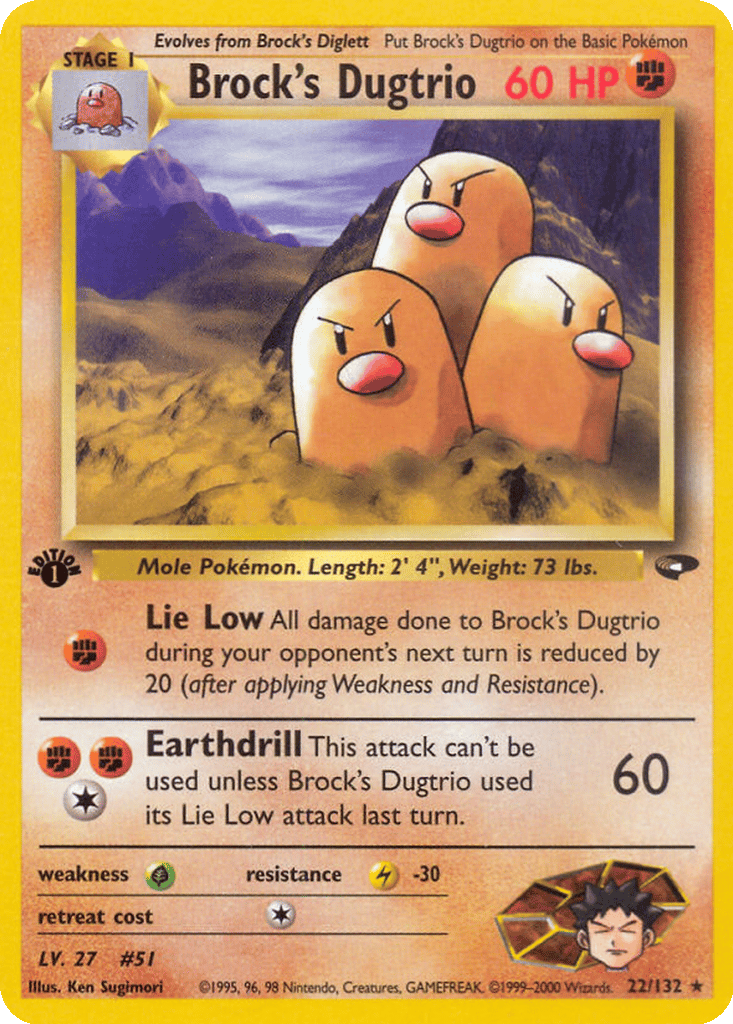 Brock's Dugtrio card