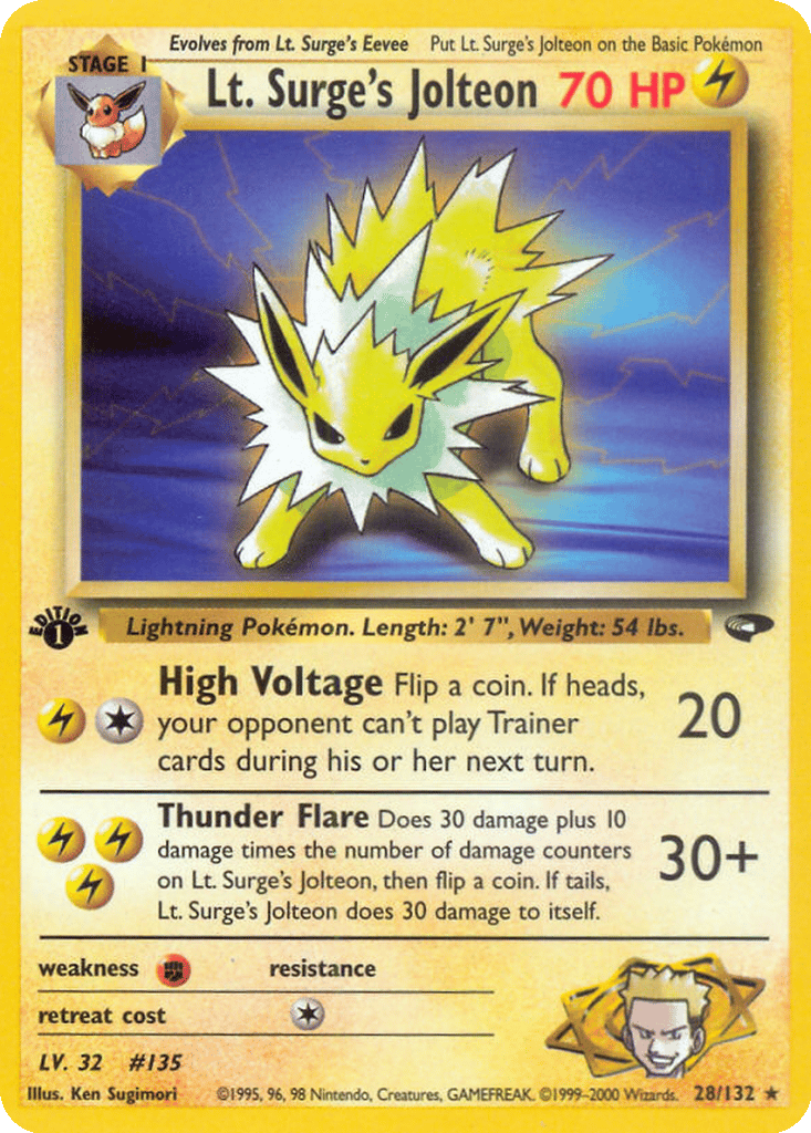 Lt. Surge's Jolteon card