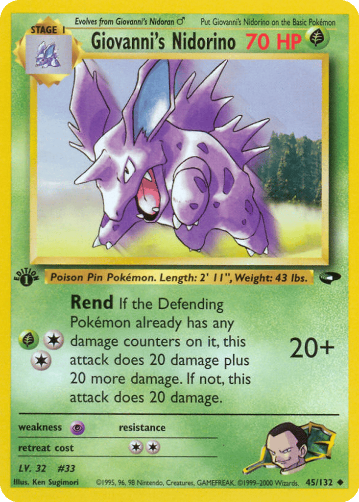 Giovanni's Nidorino card