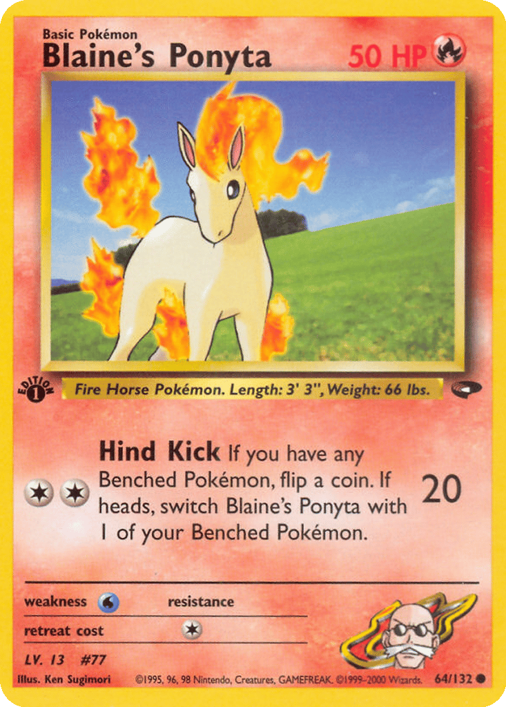 Blaine's Ponyta card
