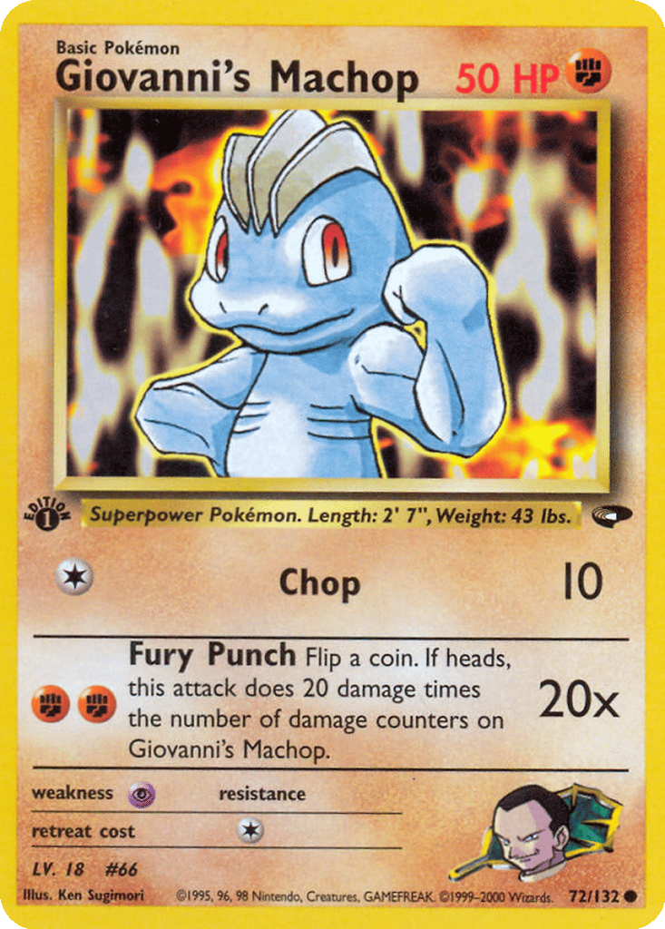 Giovanni's Machop card