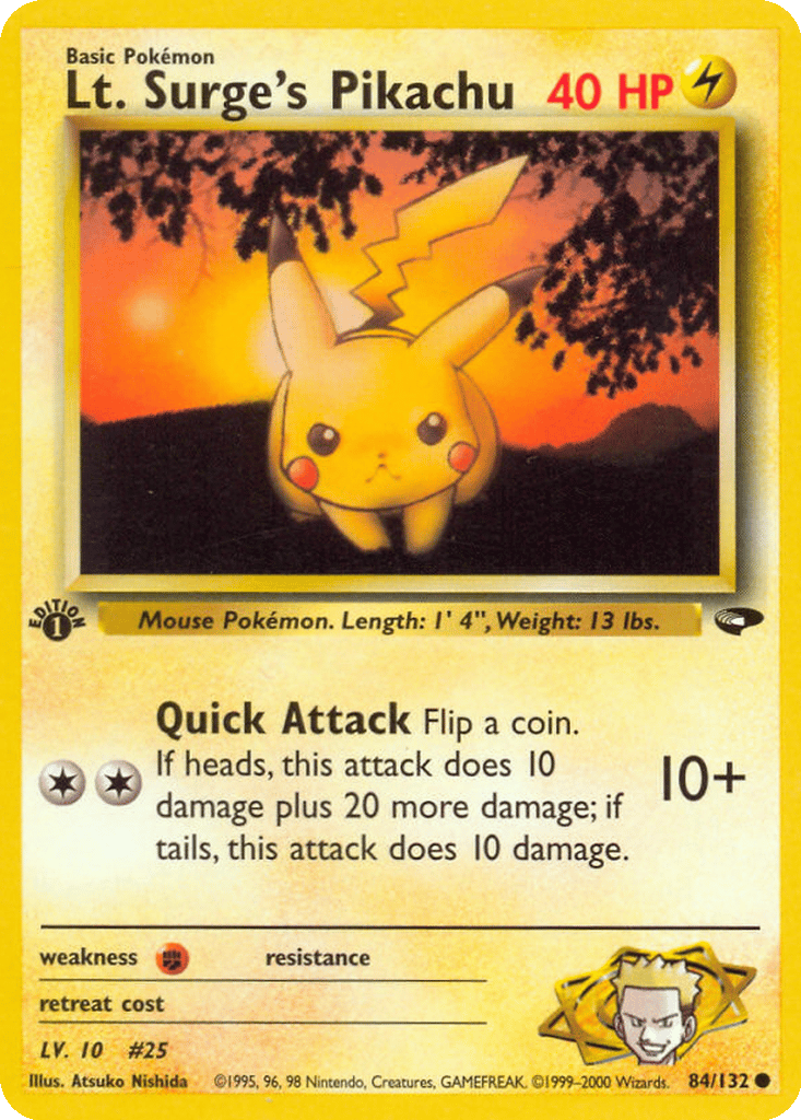 Lt. Surge's Pikachu | Dex - for TCG Collectors