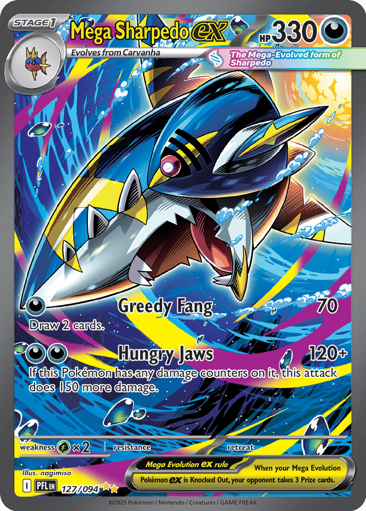 Mega Sharpedo ex card