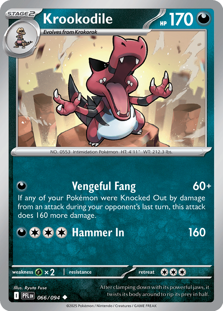 crocodile pokemon card Krookodile Cards | Dex