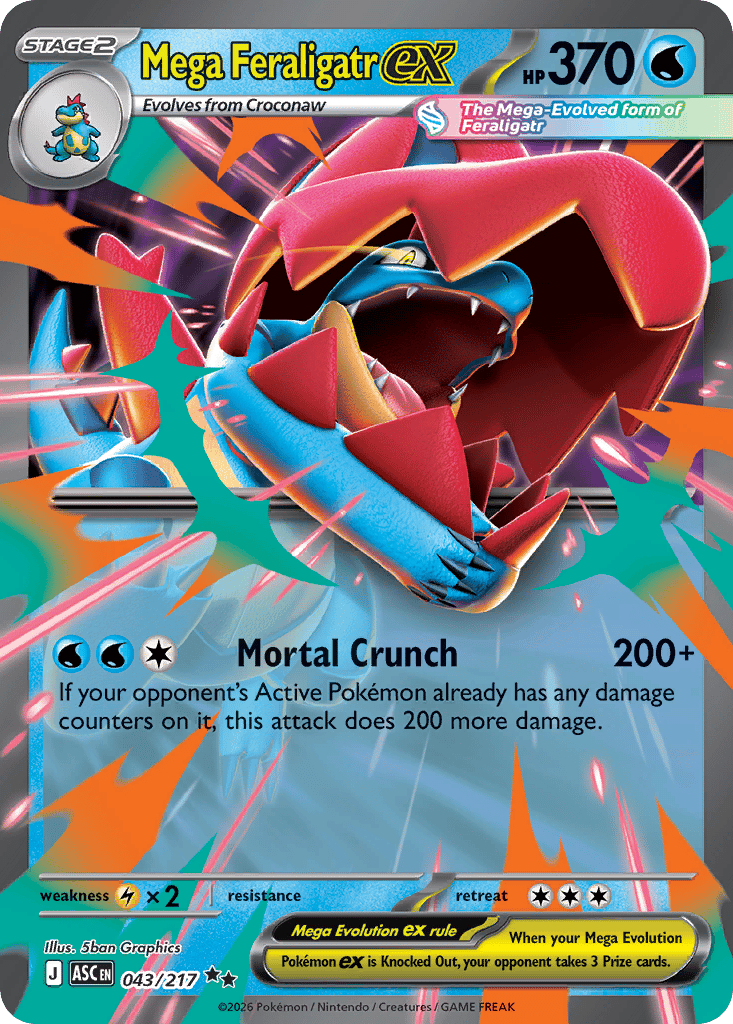 Mega Feraligatr ex card