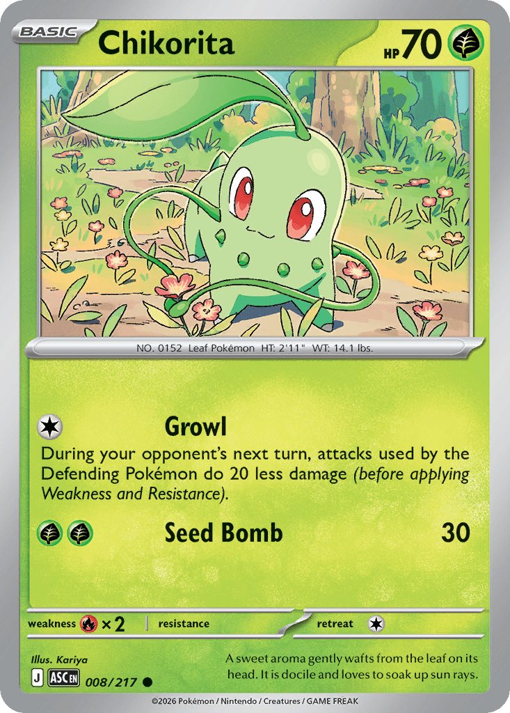 Chikorita card